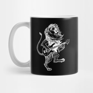 SEEMBO Lion Playing Guitar Musician Guitarist Music Fun Band Mug